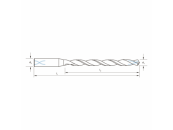 VHM-Bohrer Ø 3,0 mm IK 140° 8xD spiralgen. 4 FF Uni P/M/K/N